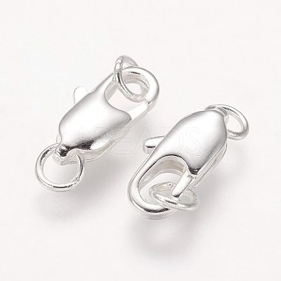Brass Lobster Claw Clasps KK-KK802-S-NR-1