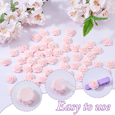80Pcs Opaque Resin Cabochons RESI-DC0001-61C-1