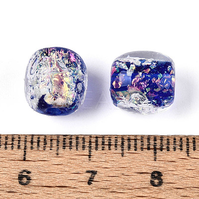 Handmade Foil Lampwork Beads Strands FOIL-T008-01B-1
