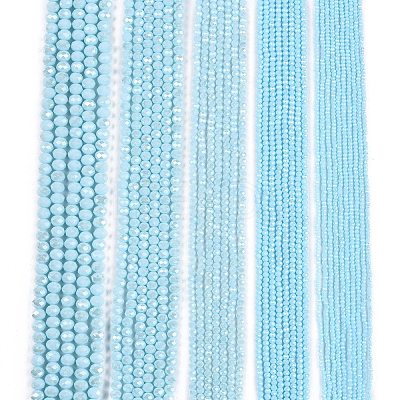 Electroplate Glass Beads Strands EGLA-A044-P4mm-A06-1