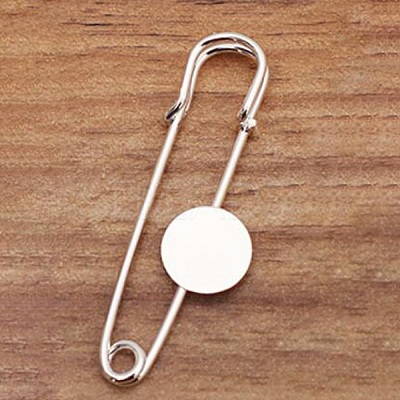 Brass Safety Pins Brooch Findings KK-WH0081-92A-S-1