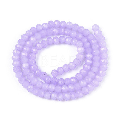 Baking Paint Imitation Jade Glass Bead Strands DGLA-A034-J8MM-A50-1