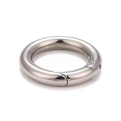 Non-Tarnish 304 Stainless Steel Spring Gate Rings X-STAS-M296-01P-D-1