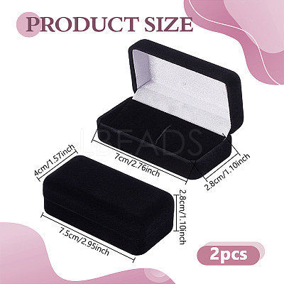 Velvet Jewelry Cases CON-WH0100-16-1