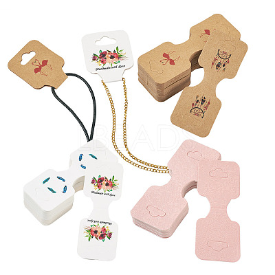 220Pcs 11 Styles Paper Necklace Display Cards CDIS-CD0001-03-1