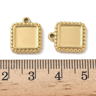 304 Stainless Steel Pendant Cabochon Settings STAS-D127-01G-1
