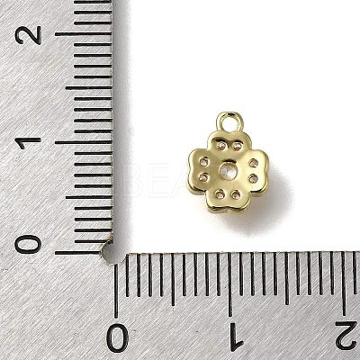 Rack Plating Brass Micro Pave Cubic Zirconia Charms KK-M014-05G-1