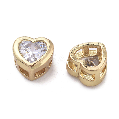 PVD Vacuum Plating Brass Cubic Zirconia Pendants X-ZIRC-I040-01G-1