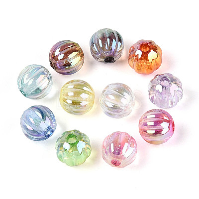 UV Plating Transparent Acrylic Beads OACR-N153-03-1