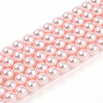 Baking Paint Pearlized Glass Pearl Bead Strands HY-N002-5mm-A10-1