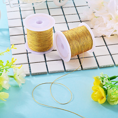 2 Rolls Round PET Metallic Thread MCOR-TADJ0001-01B-01-1