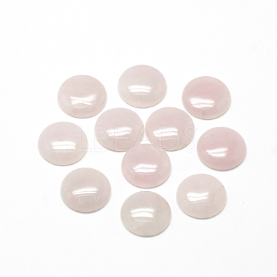 Natural Rose Quartz Cabochons G-R416-12mm-48-1