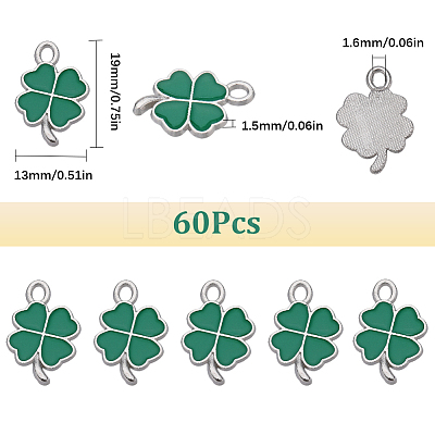 60Pcs Rack Plating Alloy Enamel Pendants ENAM-SC0004-68-1