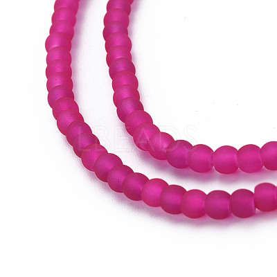 Baking Paint Transparent Glass Bead Strands X-GLAA-S031-4mm-39-1