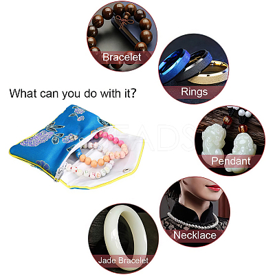 Embroidery Damask Cloth Pouches Set ABAG-NB0001-14-1