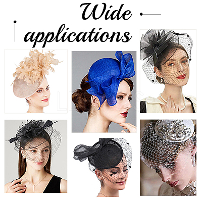 6Pcs 6 Colors EVA Cloth Teardrop Fascinator Hat Base for Millinery AJEW-FG0003-20-1