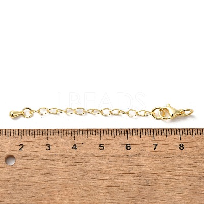 Rack Plating Brass Ends with Chain and Clasps KK-F873-01G-01-1