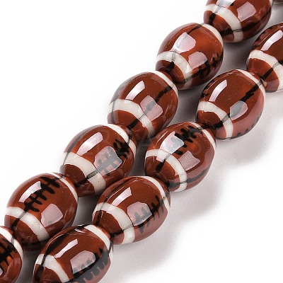 Handmade Porcelain Beads Strands PORC-E019-03H-1