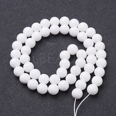 Natural Mashan Jade Round Beads Strands X-G-D263-8mm-XS01-1