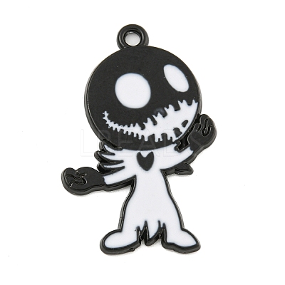 Halloween Alloy Enamel Pendants ENAM-M220-02I-B-1