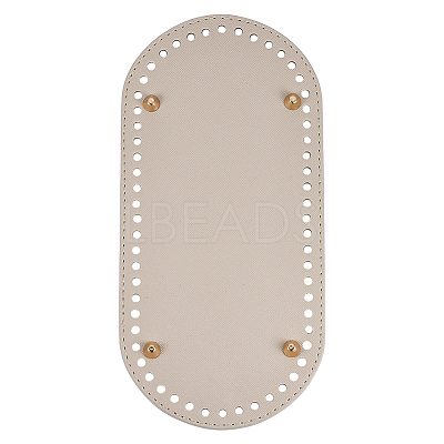 PU Leather Oval Long Bottom for Knitting Bag FIND-WH0032-01C-1