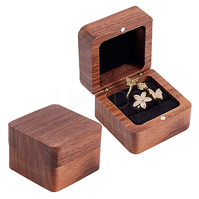 2-Slot Wooden Finger Ring Boxes OBOX-WH0007-18-1