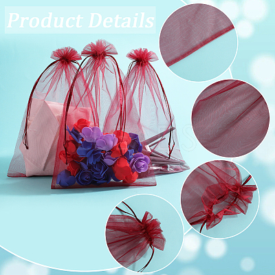 30pcs Large Organza Pouches Portable Shoes Bag Travel Storage Drawstring Bags OP-SP0001-03A-04-1