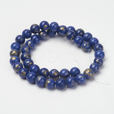 Natural Mashan Jade Beads Strands X-G-P232-01-G-8mm-1