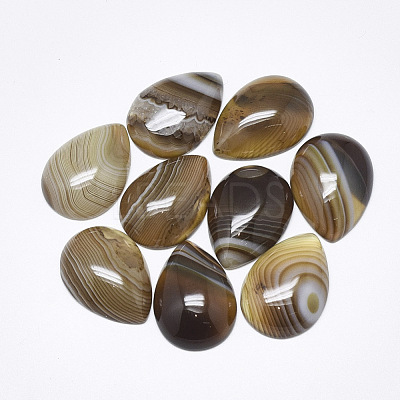 Natural Banded Agate/Striped Agate Cabochons G-T122-23I-1