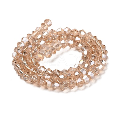 Transparent Electroplate Glass Beads Strands EGLA-A039-T2mm-B12-1