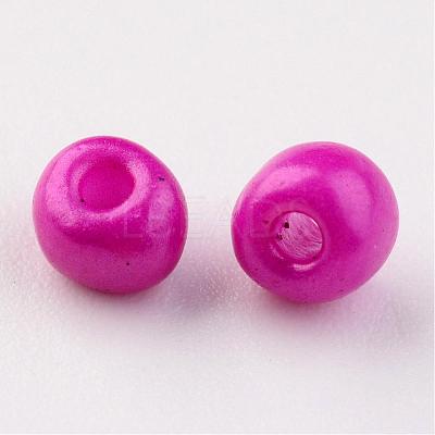 6/0 Baking Paint Glass Seed Beads X-SEED-S003-K21-1