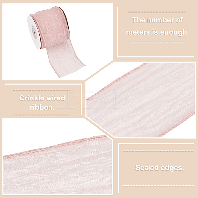 Organza Wrinkle Wired Ribbon OCOR-WH0078-278B-1