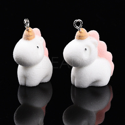 Flocky Anima Resin Pendants with Platinum Iron Loop FIND-S001-13A-1