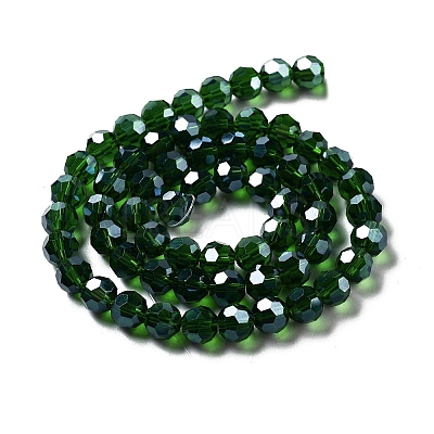 Electroplate Transparent Glass Beads Strands EGLA-A035-T8mm-A10-1