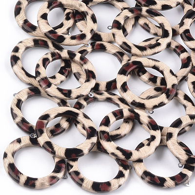 Imitation Leather Pendants WOVE-S118-08F-1