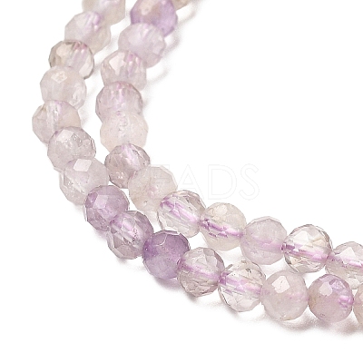 Faceted Natural Amethyst Beads Strands G-RM241221-B42-1