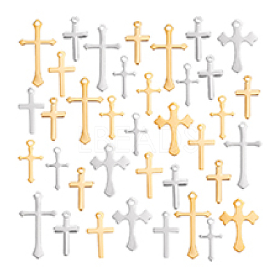 100Pcs 10 Styles Brass Pendants KK-PH0012-23A-1