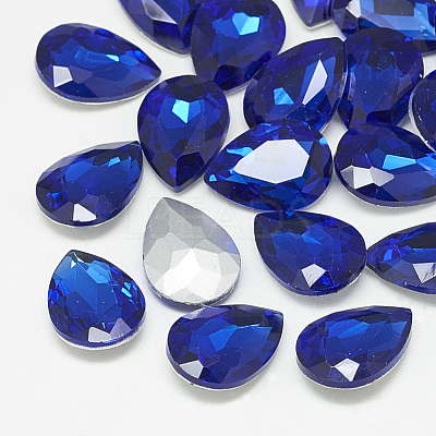 Pointed Back Glass Rhinestone Cabochons RGLA-T081-6x8mm-11-1
