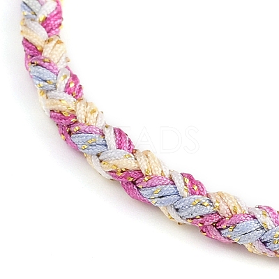 4MM Braided Nylon Cord Bracelets FIND-A057-01G-16-1