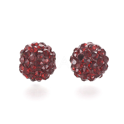 Polymer Clay Rhinestone Beads RB-K050-8mm-C05-1