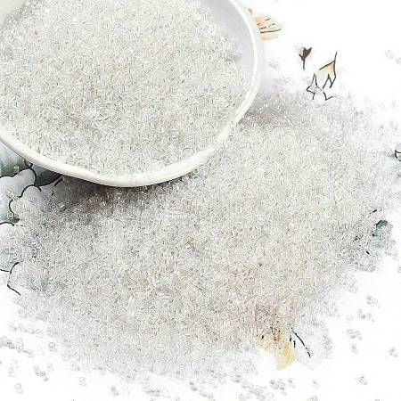 Transparent Colours Rainbow Glass Seed Beads SEED-H003-12B-1
