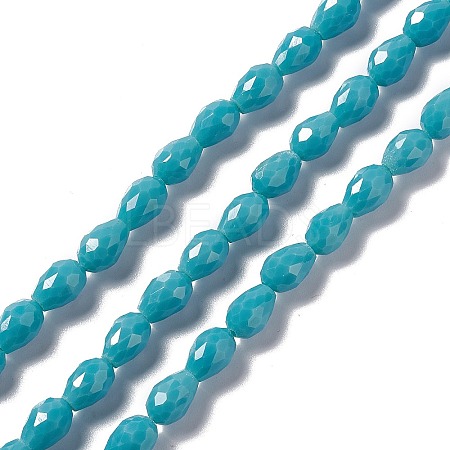 Faceted Glass Beads Strands GLAA-E037-01E-1