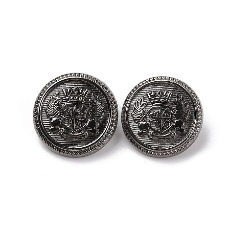 Alloy Shank Buttons BUTT-WH0027-15B-02-1