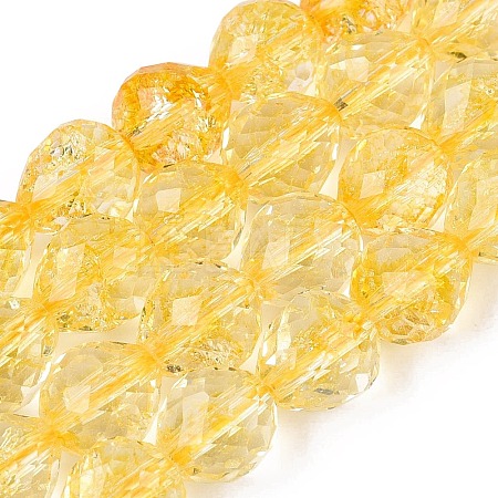 Crackle Transparent Glass Beads Strands GLAA-N068-04A-06-1