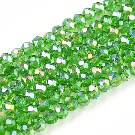 Electroplate Glass Beads Strands EGLA-A044-T2mm-B11-1