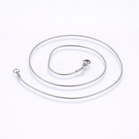 304 Stainless Steel Snake Chain Necklaces NJEW-F226-01P-02-1