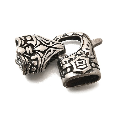 304 Stainless Steel Fold Over Clasps STAS-R140-10AS-02-1