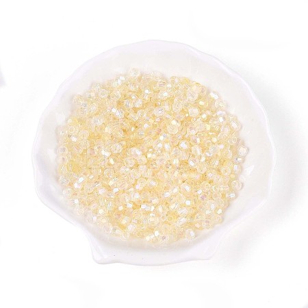 Transparent Spray Painted Glass Beads EGLA-N018-4mm-10-1
