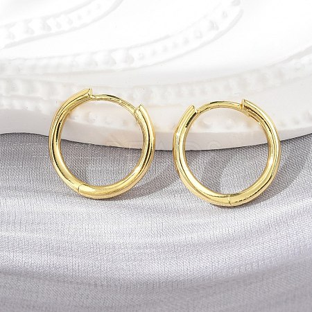 Brass Huggie Hoop Earrings EJEW-K083-29G-1