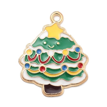 Christmas Theme Alloy Enamel Pendants X1-ENAM-D060-04F-1